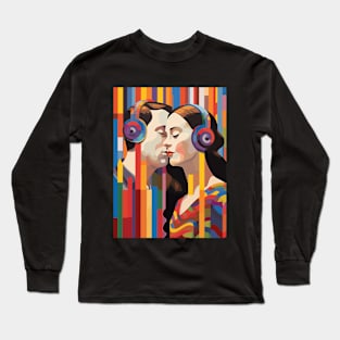 Music Lovers. Two hearts. One beat. Long Sleeve T-Shirt